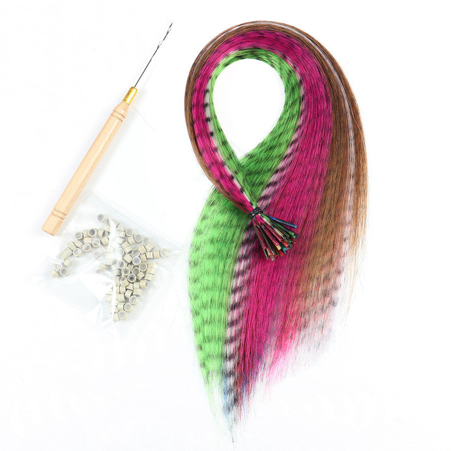 Colorful Feather Hair Extension Stripes High-temperature Fiber