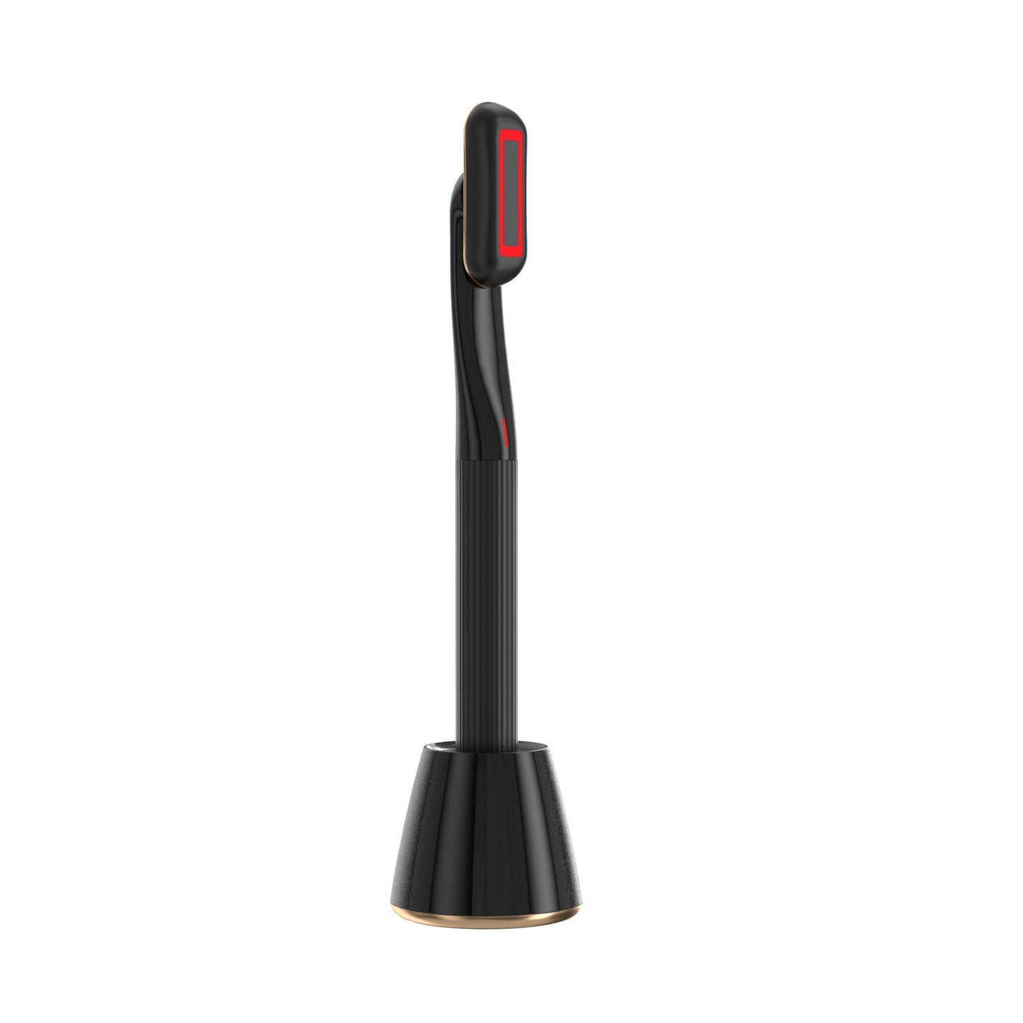 360-degree rotary eye massage wand with red LED light and microcurrent therapy.