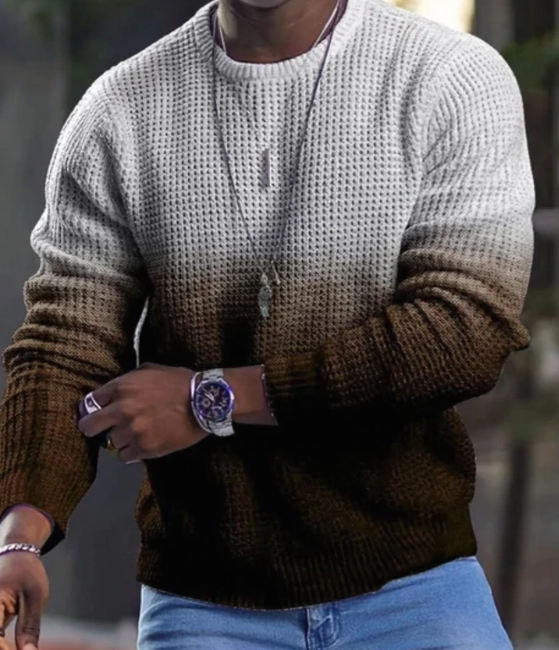 Men 3D Pullover Casual Tops Long Sleeve