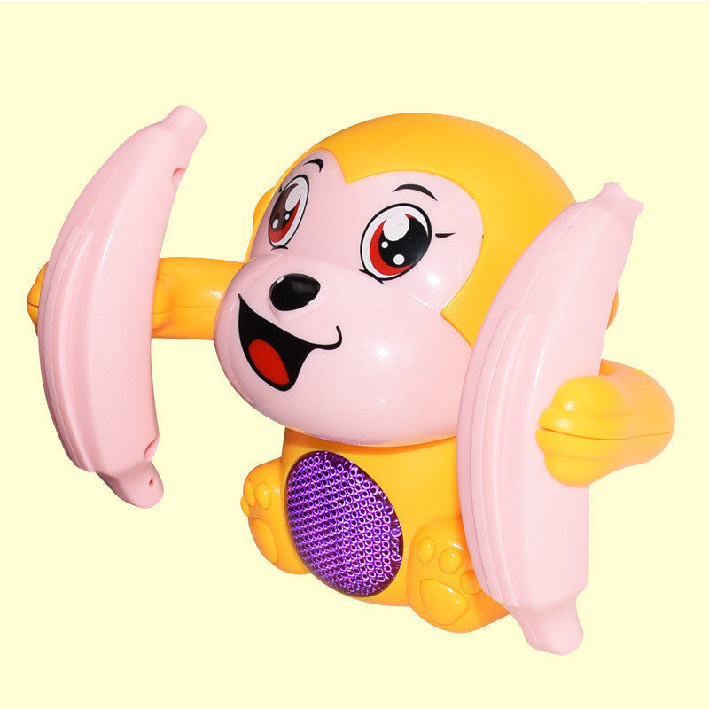 Light-Up Tumbling Monkey Toy for Kids, educational and fun, 13x8x9cm.