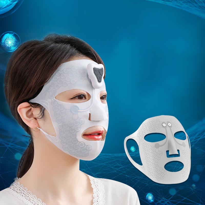 Electric facial massage mask for skin tightening and anti-wrinkle care.