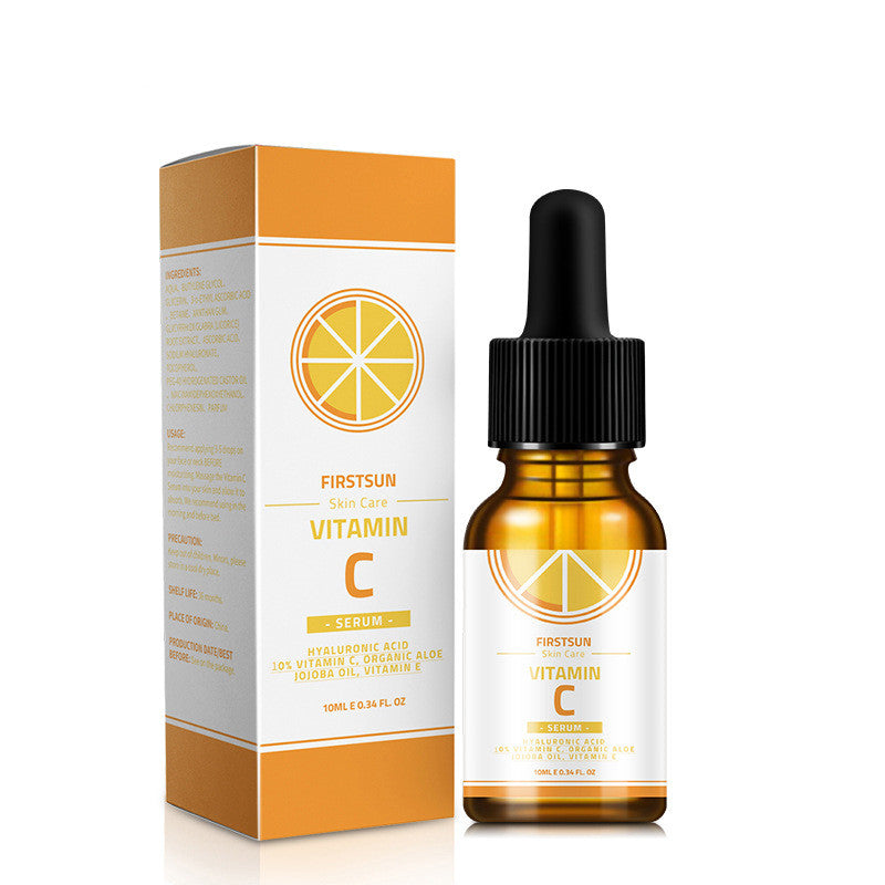 Vitamin C essence stock with moisturizing and whitening benefits for skin care, 10ml bottle.