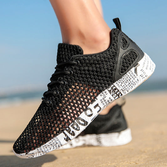 shoes breathable sneakers match hollow lace board shoes