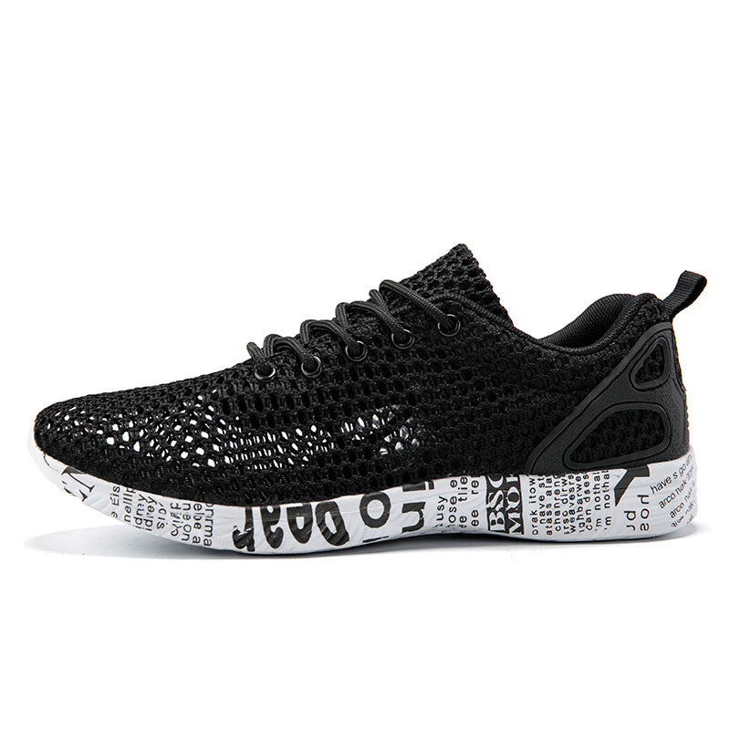 shoes breathable sneakers match hollow lace board shoes