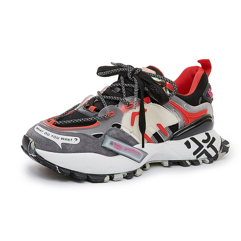 Men's casual running shoe with color matching, lightweight design, and non-slip PU foam sole.