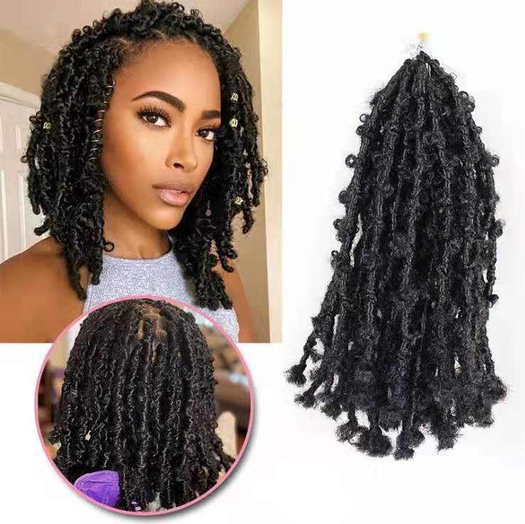 Product Butterfly Curvy Crochet Dirty Braid African Hair Extension