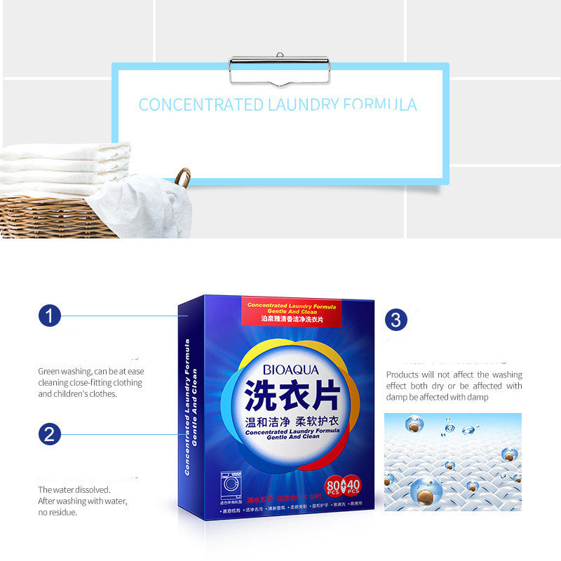 Fragrant cleansing laundry tablets, hand decontamination care products, blue packaging, deep cleansing, 120 tablets per box.