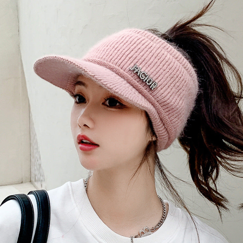 Girls Thickened Warm Knitted Hats