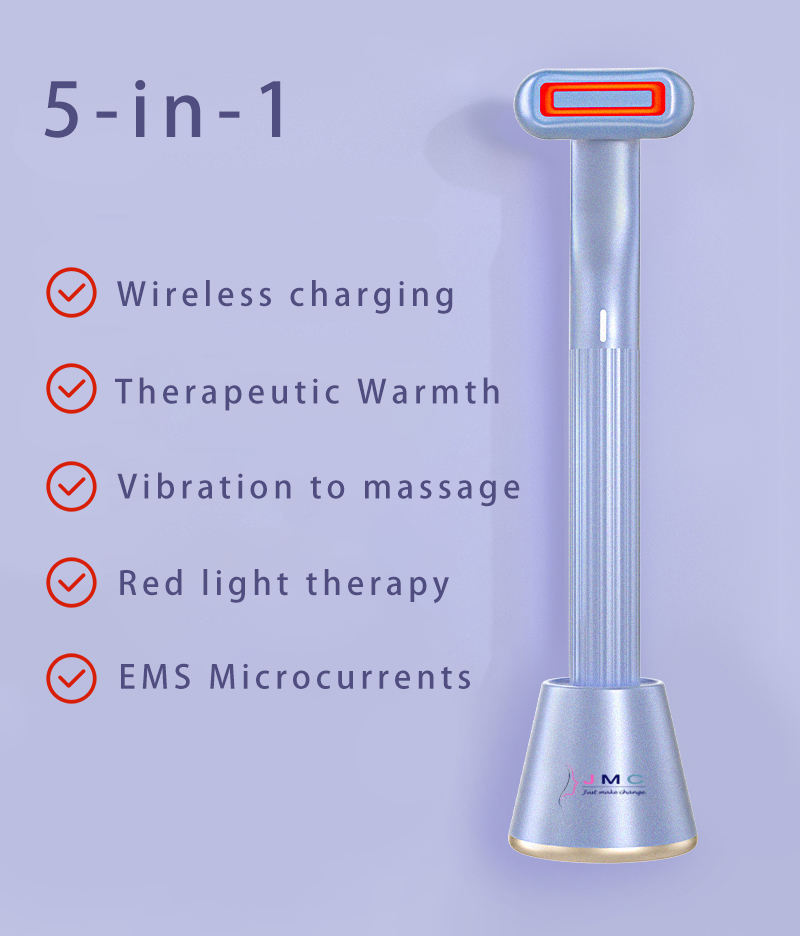 5-in-1 Eye Massage Tool with Wireless Charging and Red Light Therapy
