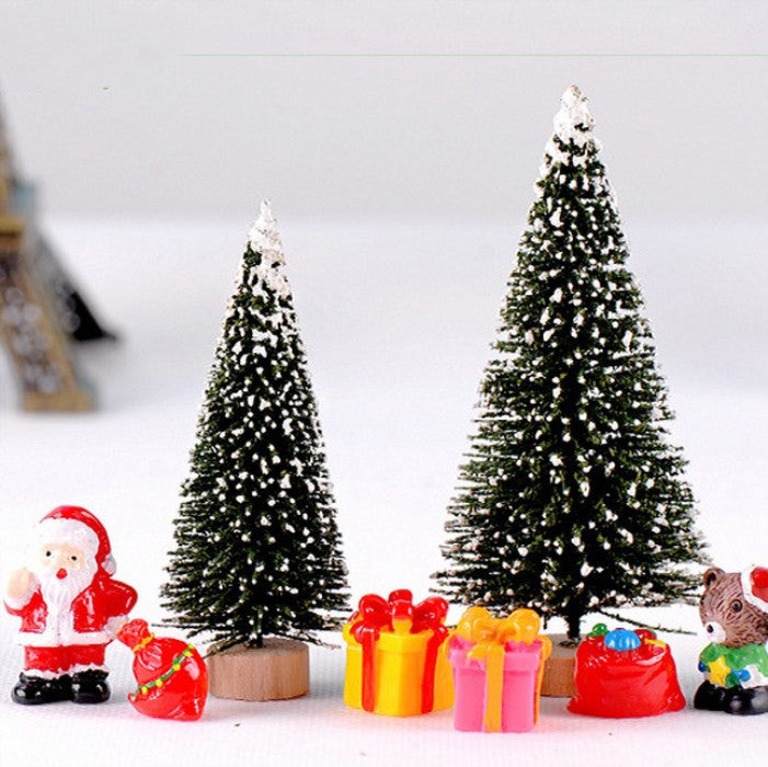 Festive Christmas trees with decorative meaty ornaments and gifts, available in multiple sizes.