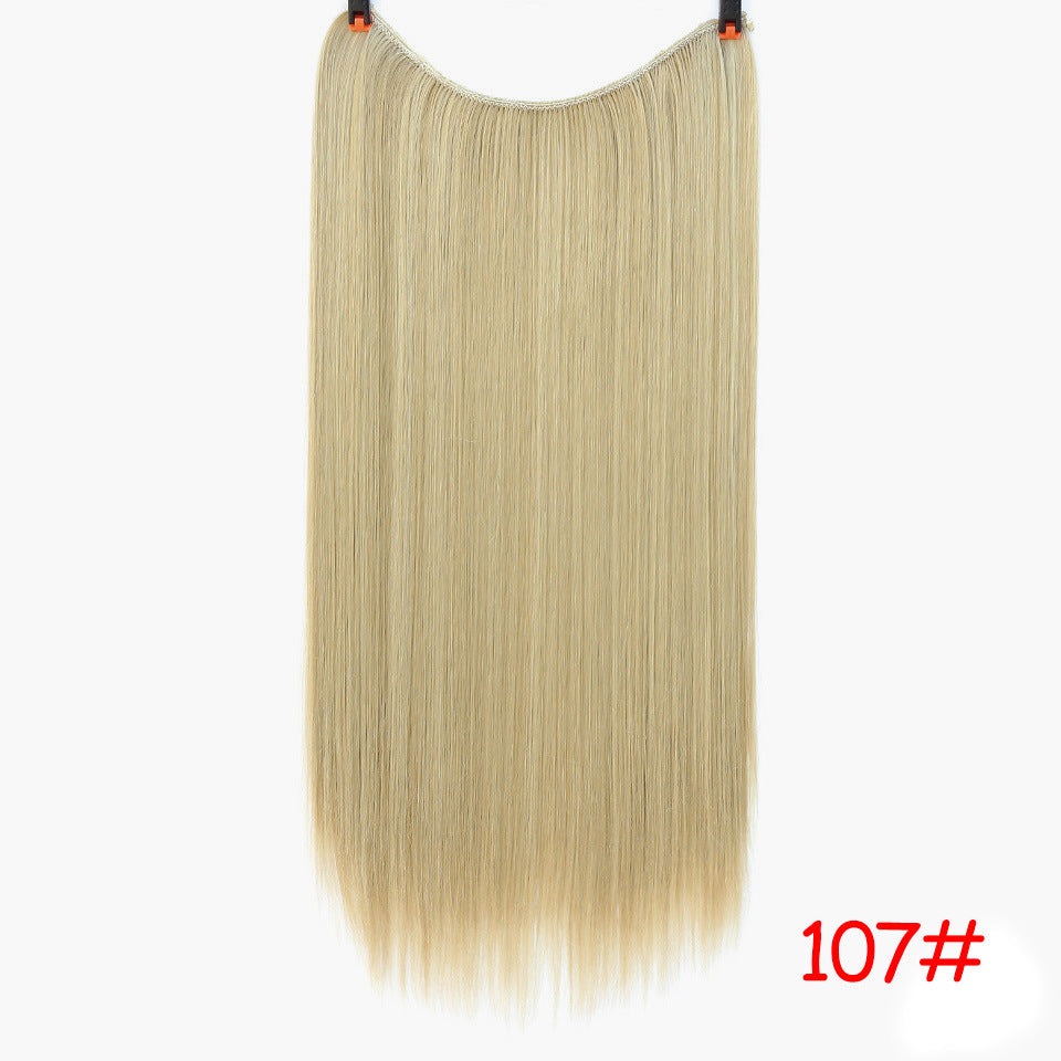Curly Hair High Temperature Silk Fish Line Hair Extension Piece
