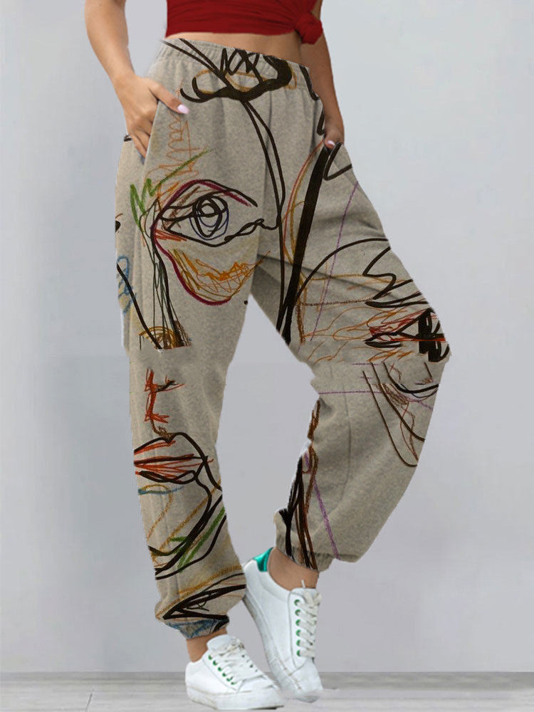 -Match Printed Sweater Pants