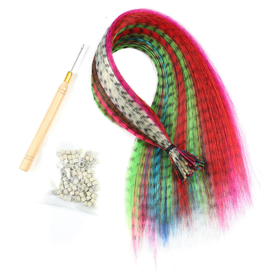 Colorful Feather Hair Extension Stripes High-temperature Fiber