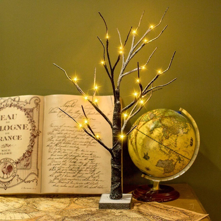 Warm light Christmas decoration lights for birch trees, suitable for living room or garden.