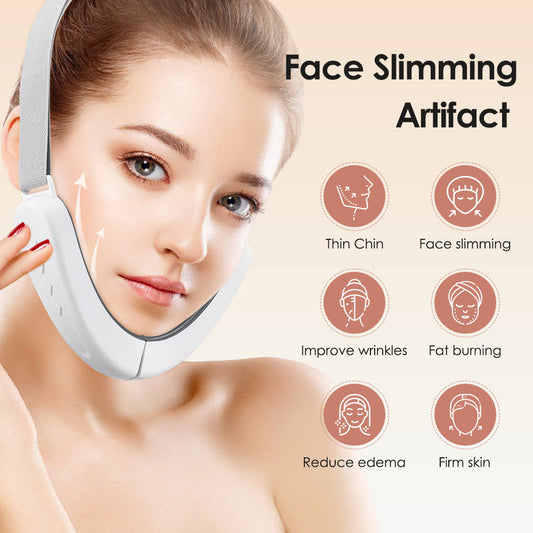 Micro-current facial massager for face slimming and skin firming.
