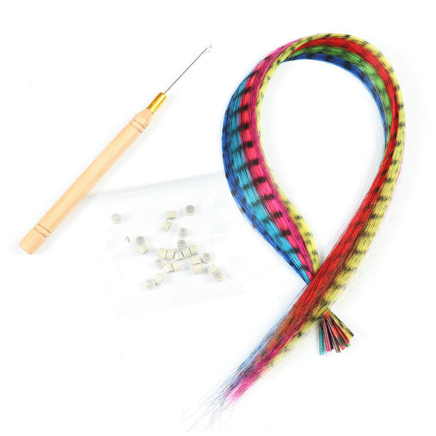 Colorful Feather Hair Extension Stripes High-temperature Fiber