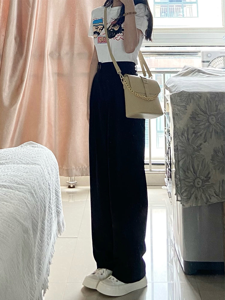 Casual Drape Trousers Mopping Pants