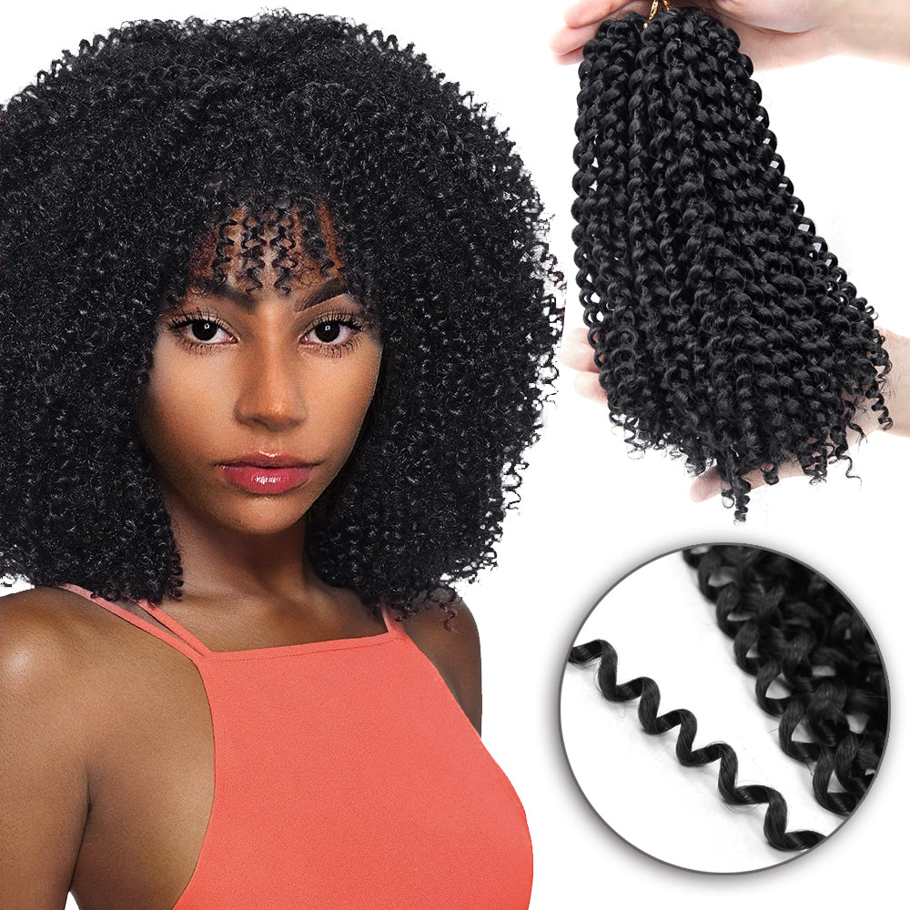 10 Inch African Crochet Hair Extensions – soft natural curly hair texture