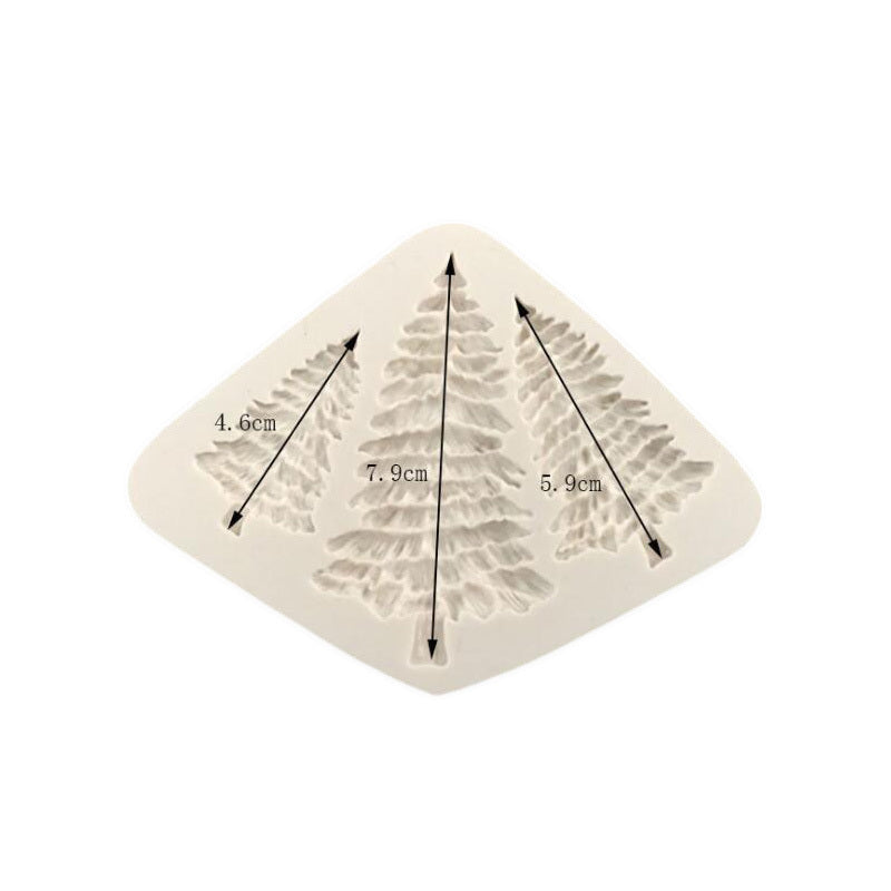 Christmas tree silicone mold for baking in various sizes.