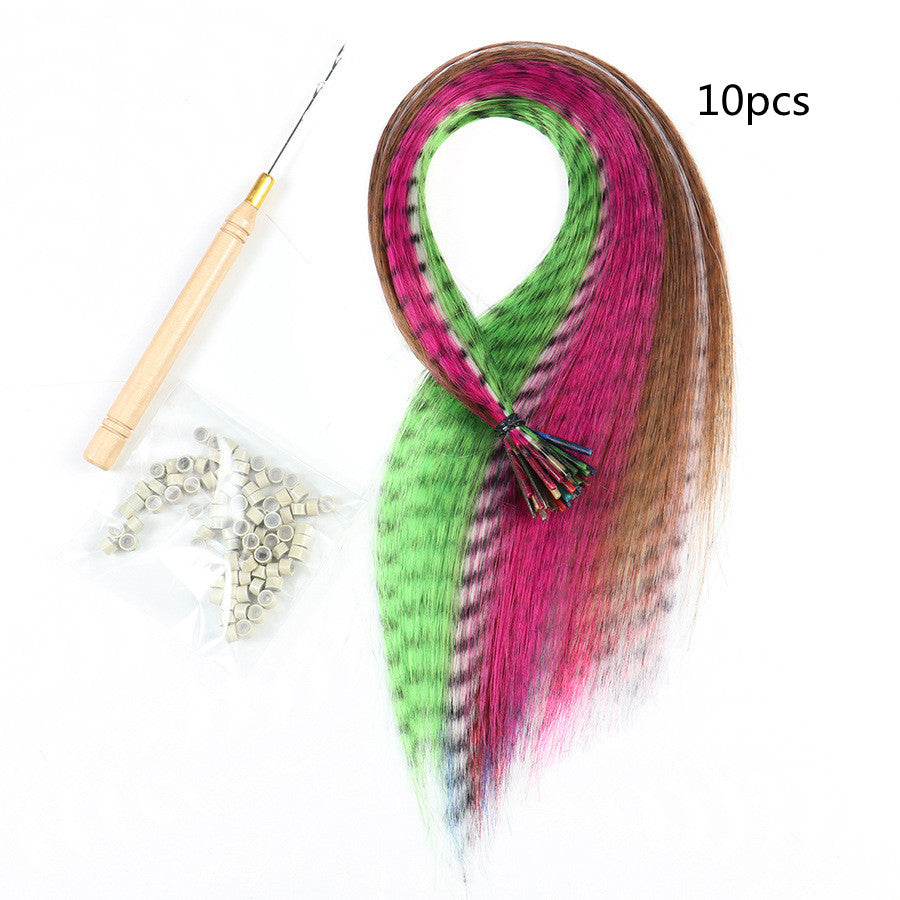 Colorful Feather Hair Extension Stripes High-temperature Fiber