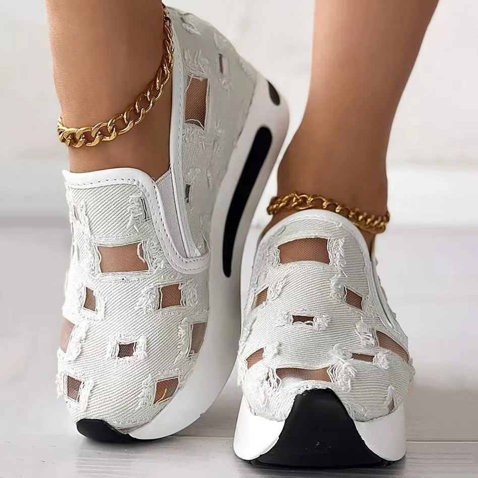 Canvas Shoes 6cm Heel Height Casual Shoes Fashion Flats