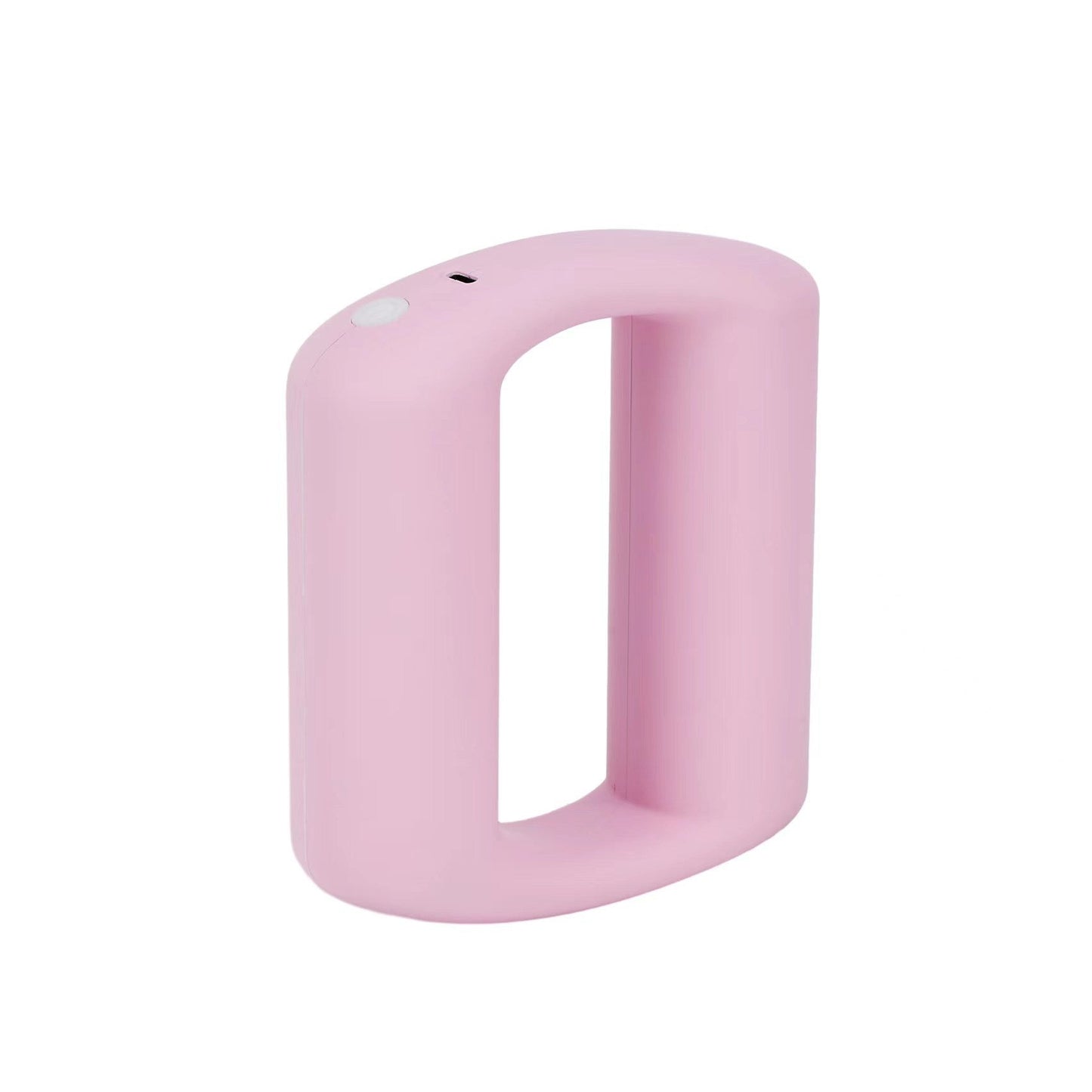 Pink multifunctional vibration wave massager with ergonomic design.