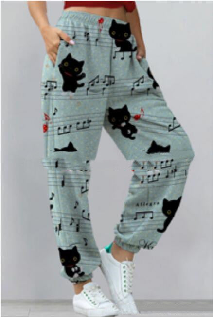 -Match Printed Sweater Pants