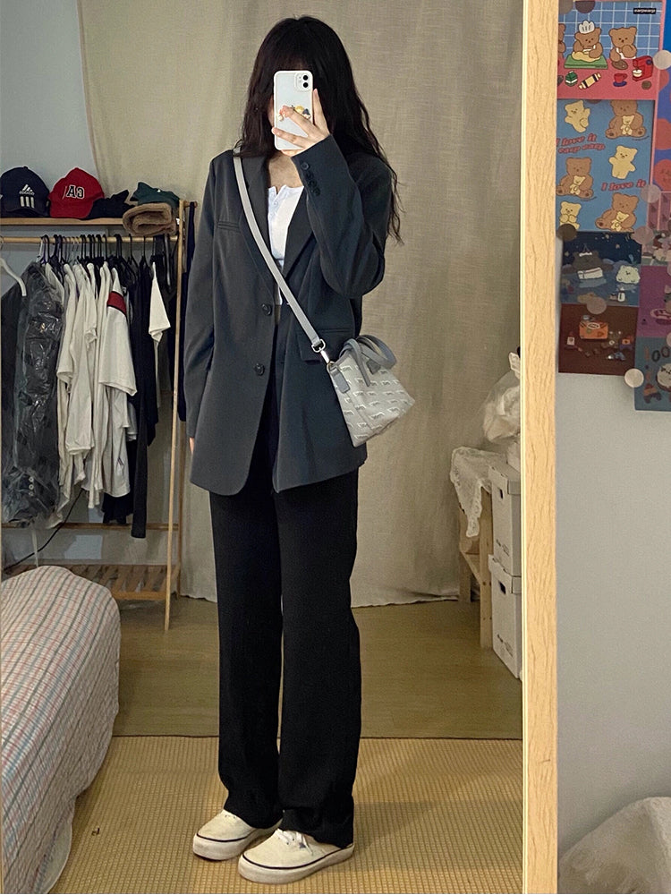 Casual Drape Trousers Mopping Pants