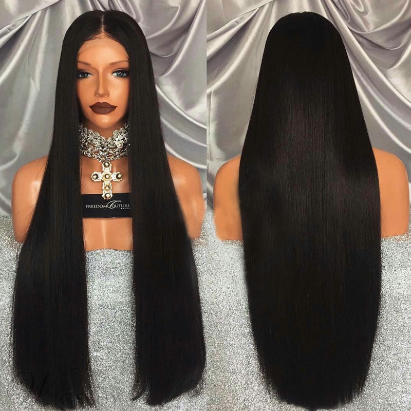 vvFront Lace Wigs Women High Quality Large Straight Hair
