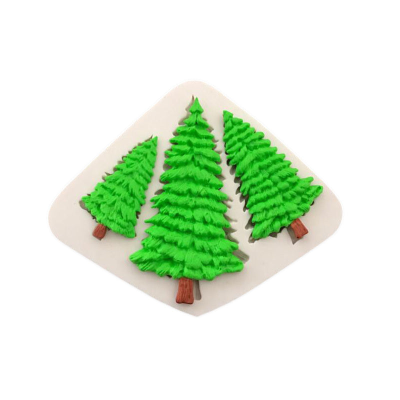 Christmas tree silicone mold for cake decoration.