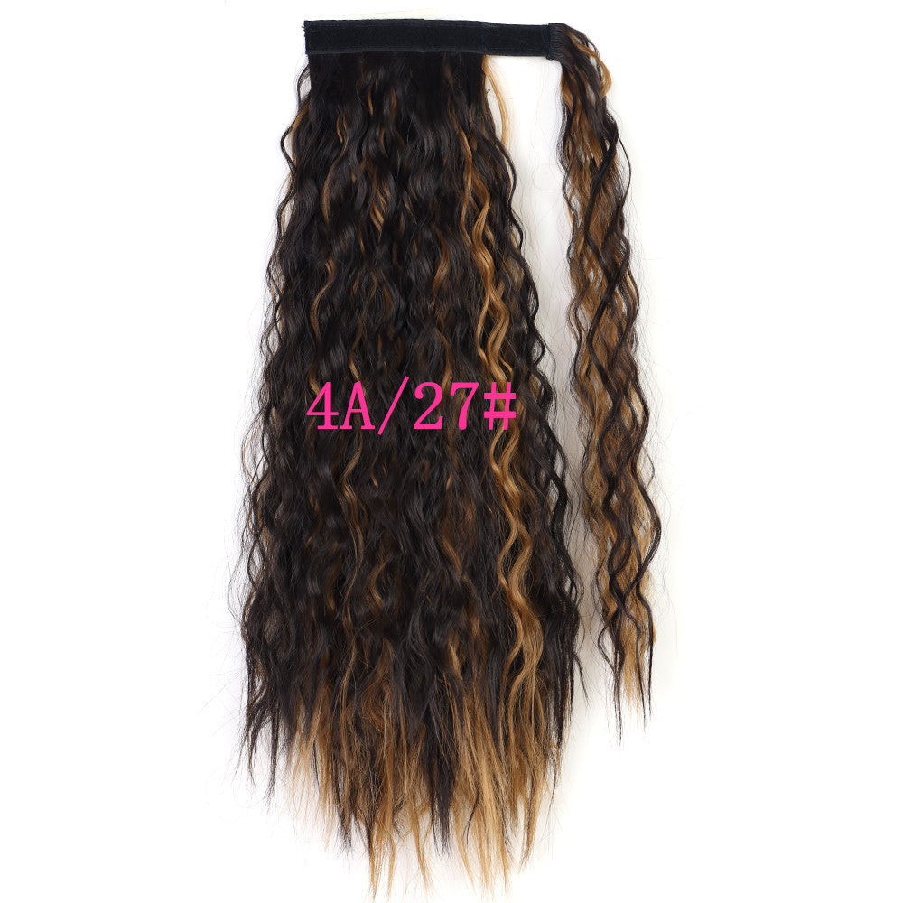 Velcro Ponytail Hair Extension showing wrap-around attachment