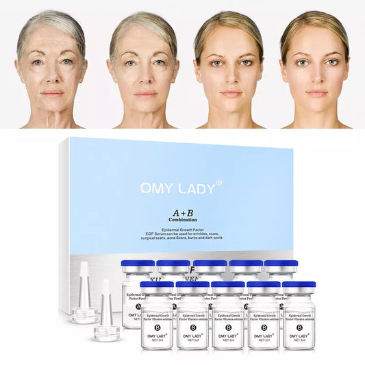 Korean EGF stem cell microneedling face serum for skin rejuvenation and anti-aging.