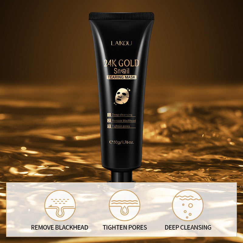 24k gold foil peeling mask for pore cleansing and skin care, 50g