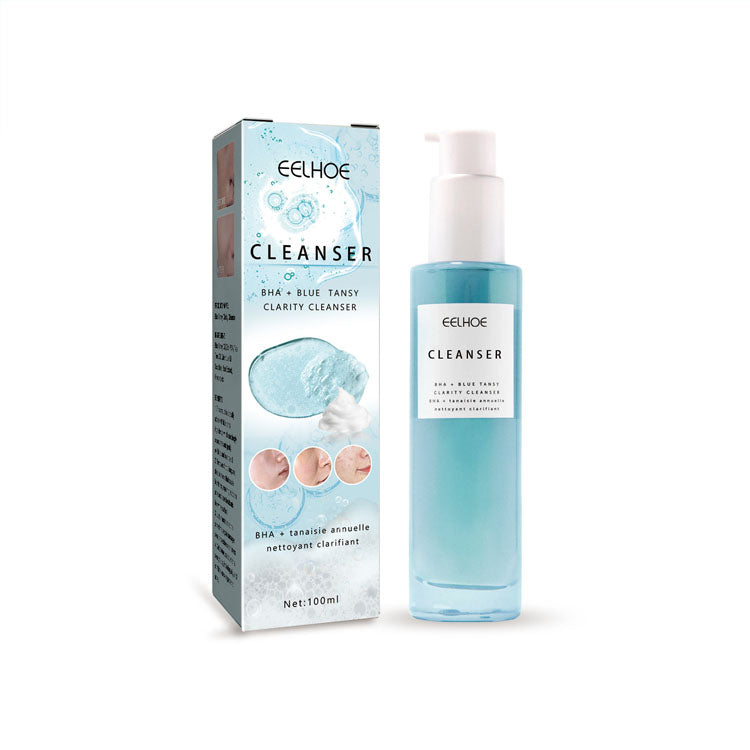 Brightening foaming facial cleanser, 100ml bottle and packaging, deep cleans pores, gently removes oil.