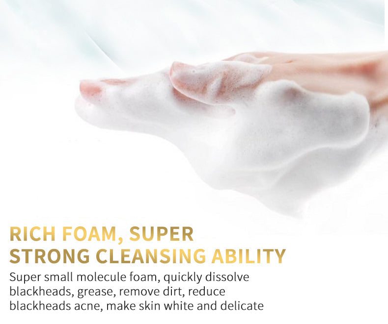 Rich foam on hand demonstrating strong cleansing ability of XEFS Face Wash.
