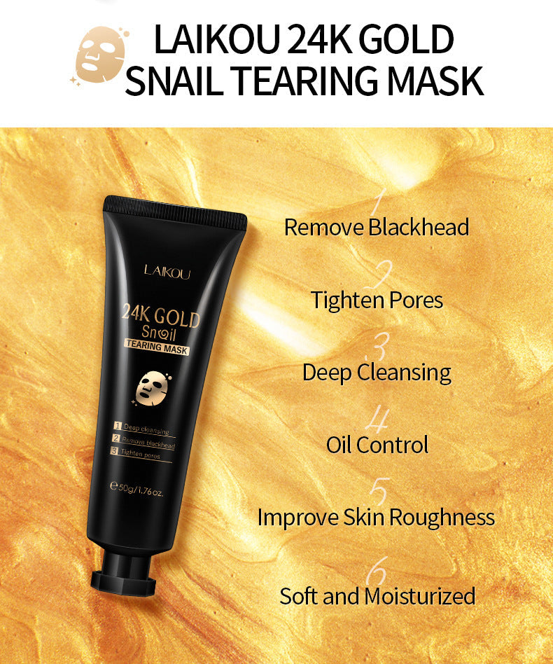 Gold Foil Peeling Mask 24k for pore cleansing and skin care, 50g.