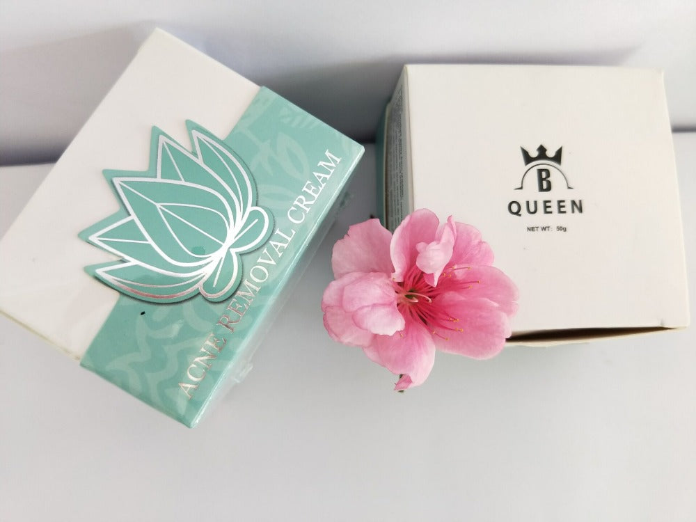 Excel Acne Treatment Serum, 50g packaging with a pink flower.