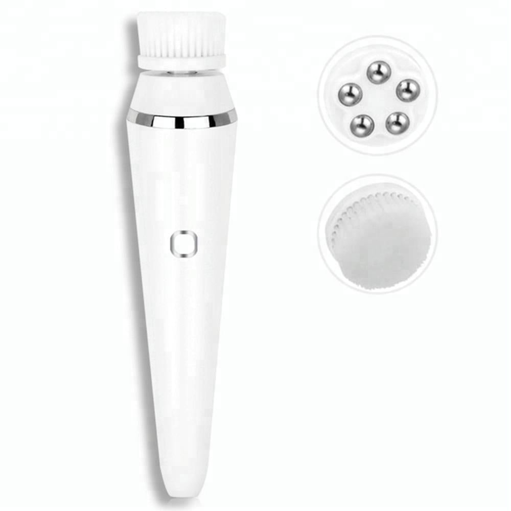 Waterproof rechargeable facial cleansing brush with multiple speed settings.