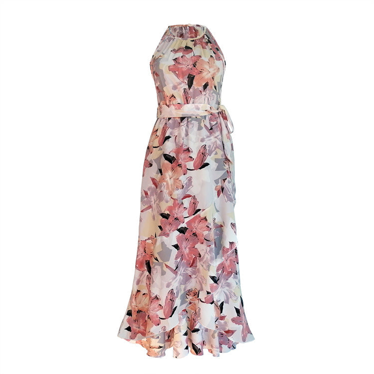 Elegant floral shirt dress for women, perfect for fall.