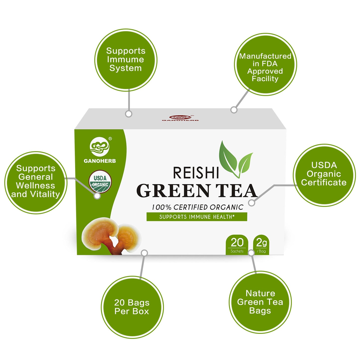 china organic green tea bags matcha tea powder wholesale chinese herbal reishi green teas price