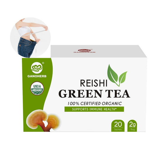 240 Immunity Boosters 100% Organic reishi Mushroom lingzhi Extract Green Tea