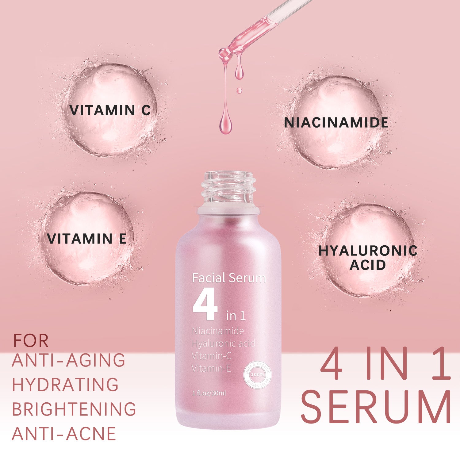 ha nicotinamide anti-aging hydrating whitening skin serum