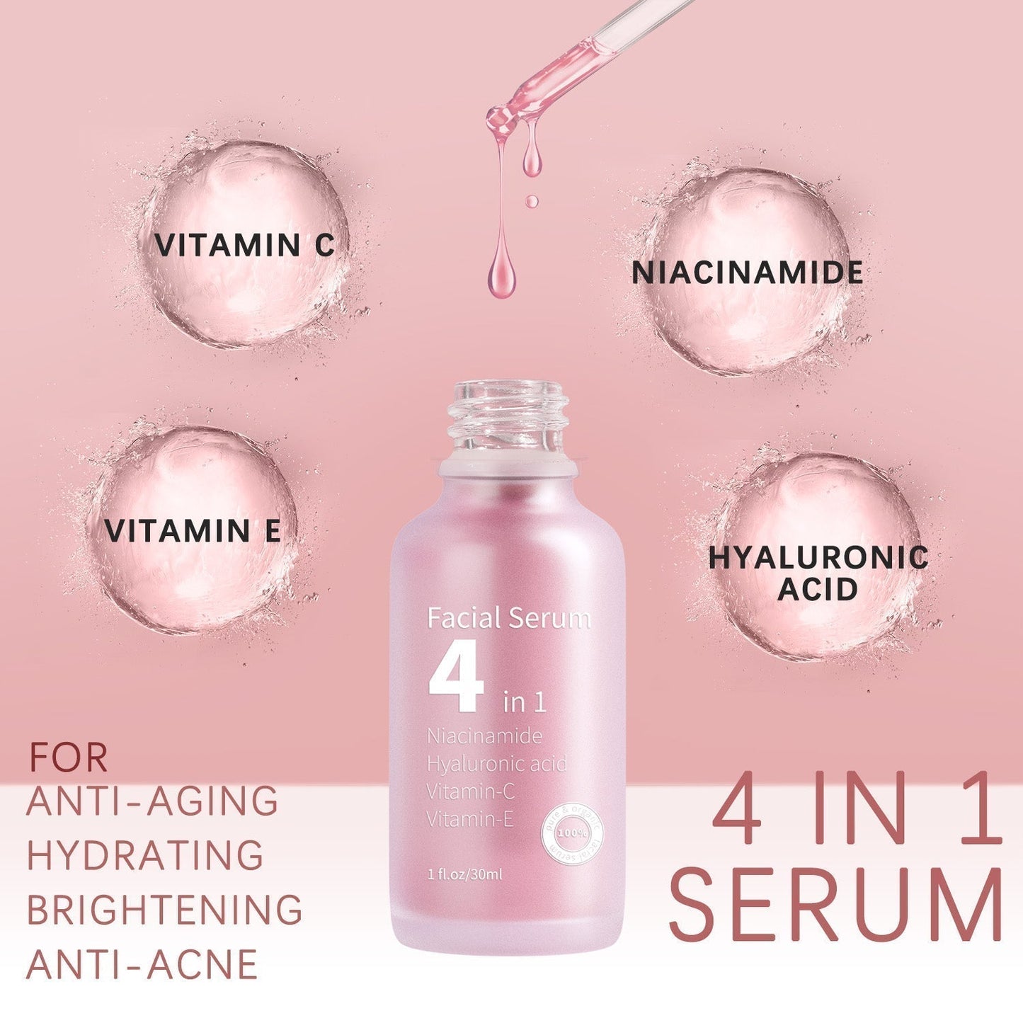4 in 1 Face Serum by LA BELLE DANOISE for smoother, brighter and healthier-looking skin.