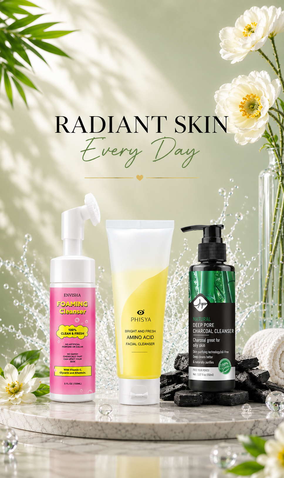  Facial cleansing and skincare devices for deep cleansing, brightening, hydration and anti-aging