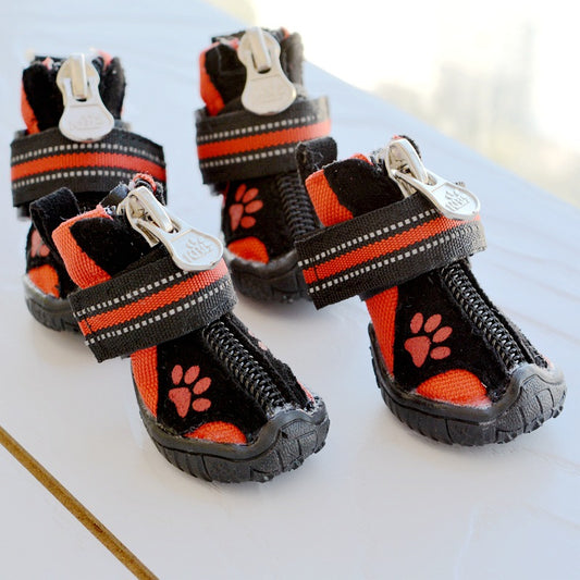 large dogs printed suede cotton shoes