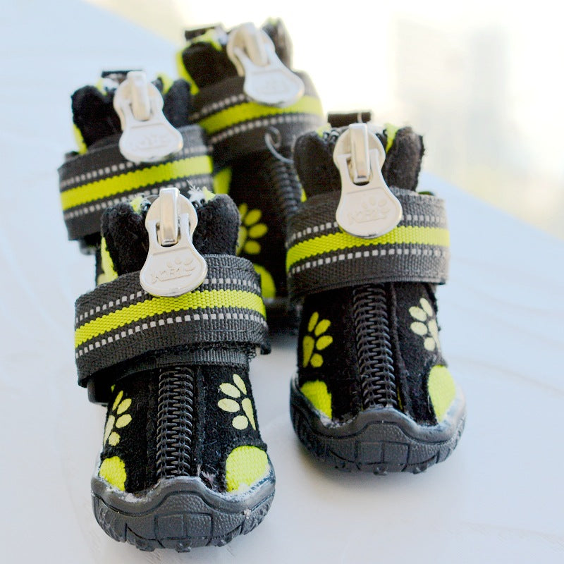 large dogs printed suede cotton shoes