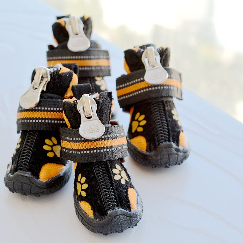 large dogs printed suede cotton shoes