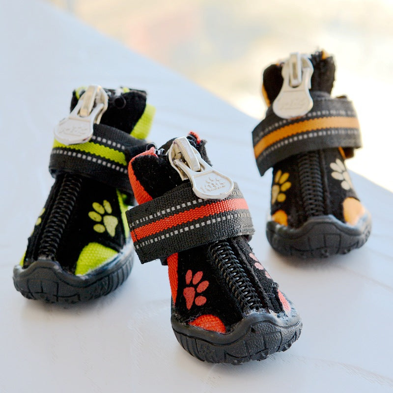 large dogs printed suede cotton shoes