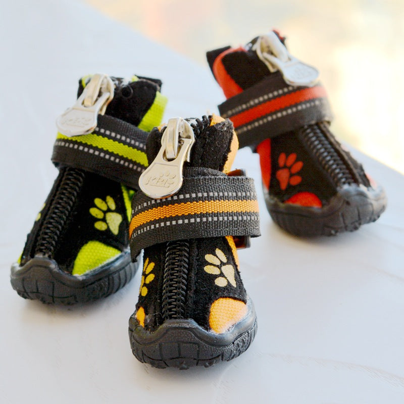 large dogs printed suede cotton shoes
