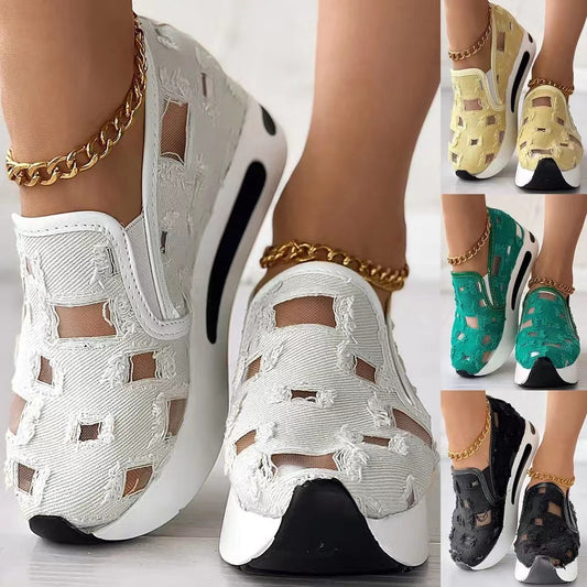 Canvas Shoes 6cm Heel Height Casual Shoes Fashion Flats